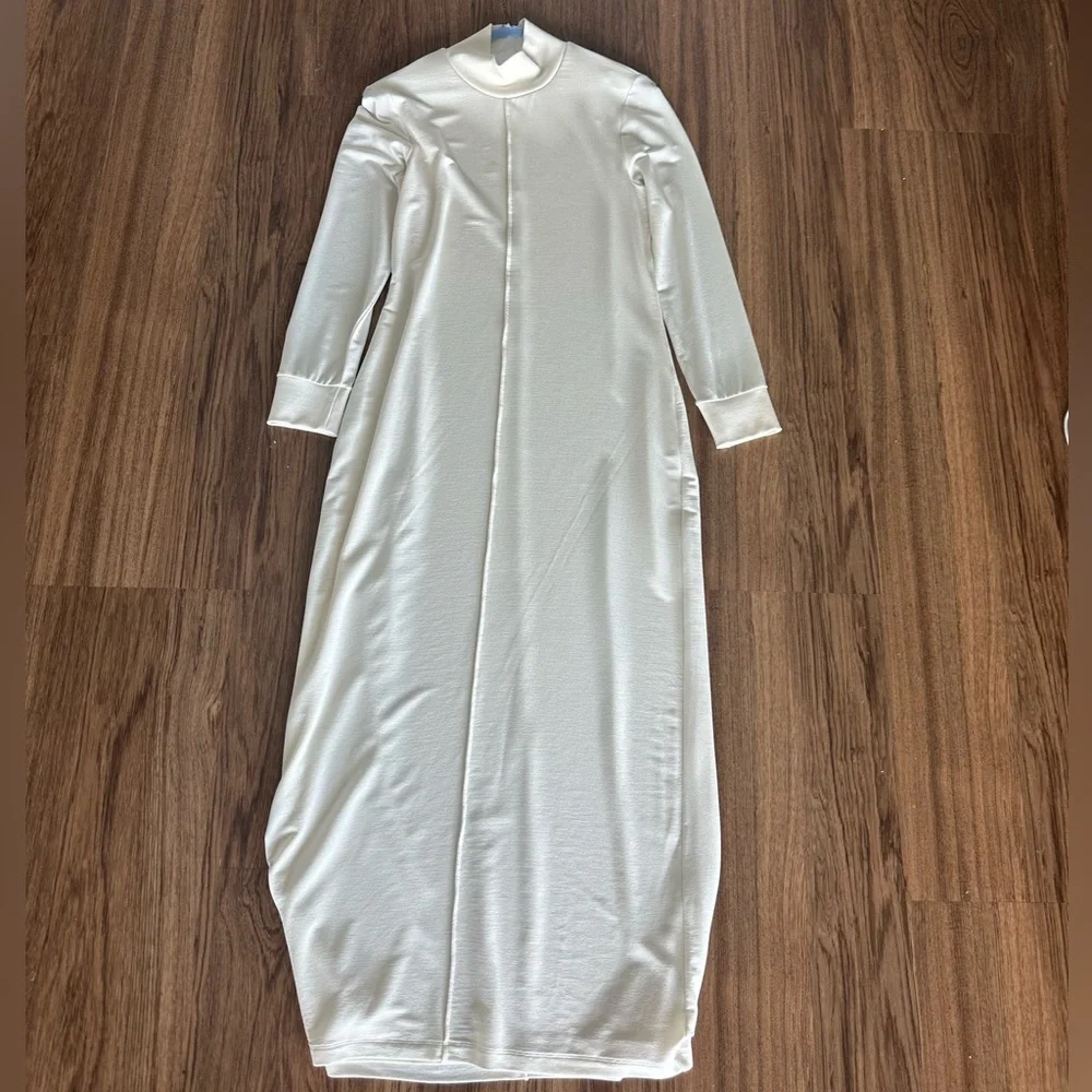 KHAITE The Devon Dress in Cream - Picture 6 of 7